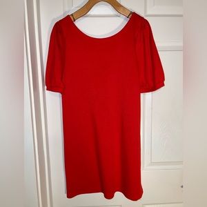 Red t shirt dress